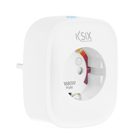 Enchufe Inteligente KSIX Smart Energy Slim WIFI 250V Blanco