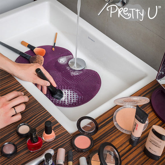 Almohadilla de Limpieza para Pinceles de Maquillaje Pretty U
