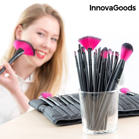 Set de Pinceles y Brochas de Maquillaje InnovaGoods (25 Piezas)
