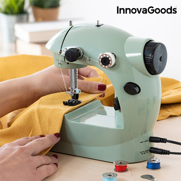 Máquina de Coser Mini InnovaGoods 6 V 800 mA Verde