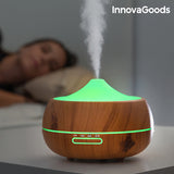 Humidificador Difusor de Aromas LED Wooden-Effect InnovaGoods
