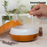 Humidificador Difusor de Aromas LED Wooden-Effect InnovaGoods
