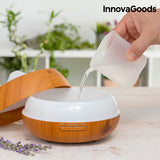 Humidificador Difusor de Aromas LED Wooden-Effect InnovaGoods