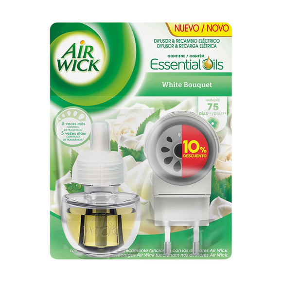 Ambientador Eléctrico y Recambio Air Wick White Bouquet