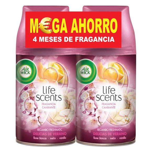 Recambio para ambientador Air Wick FreshMatic Duplo Life Scents Delicias de Verano 250 ml (Pack de 2)