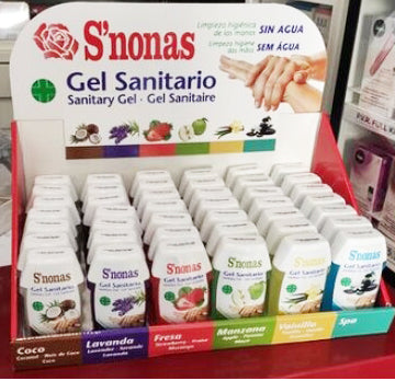 Gel sanitario  S' nonas olor a frutas 100 ml formato pequeño 100 ml para llevar