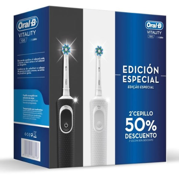 Cepillo de Dientes Eléctrico Oral-B Vitality 100 Special Edition (2 Piezas) (Reacondicionado A+)