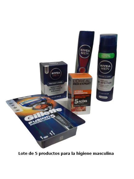 Lote Pack 5 productos para la higiene del hombre   (escogidos por Merce).