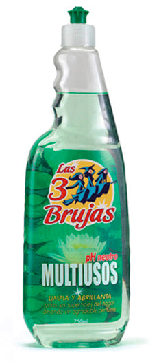 Multiusos Las tres brujas limpia y abrillanta ph neutro formato 750 ml