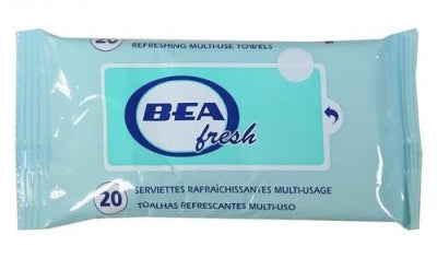 Toallitas de viaje multiusos refrescantes  Bea paquete de 20 ud