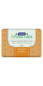 Jabones vegetales Nuncas Vittoria Verde en la tradicional forma de pastilla